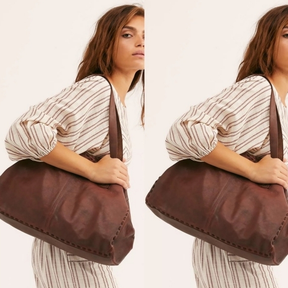 Free People Handbags - Free People × Camille Tote Leather Bag